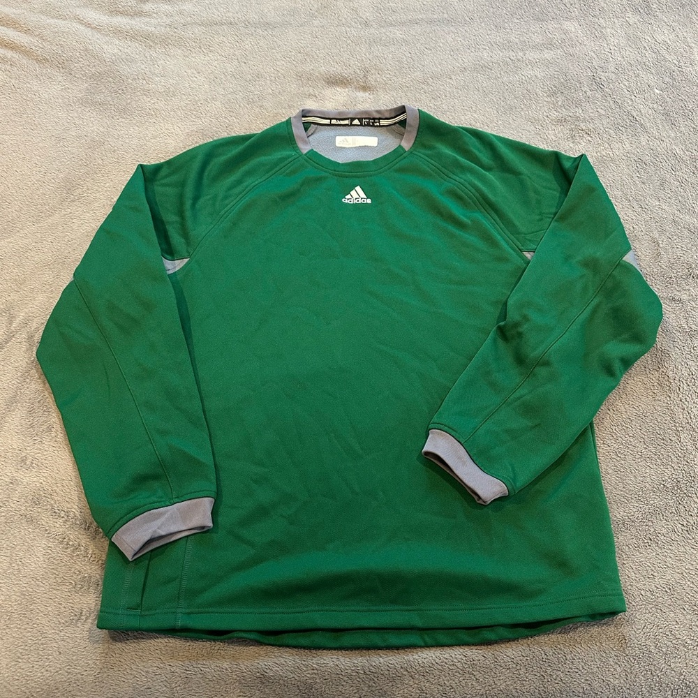 Adidas Green and Gray Sweatshirt